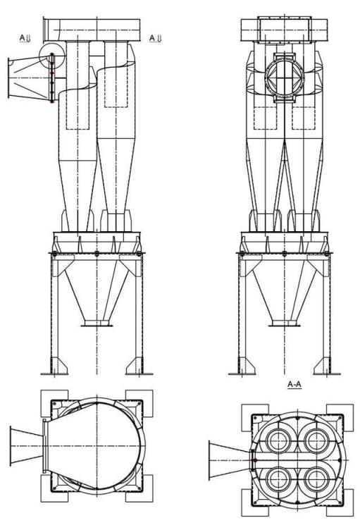 чертеж циклона У21-ББЦ в Орехово-Зуево